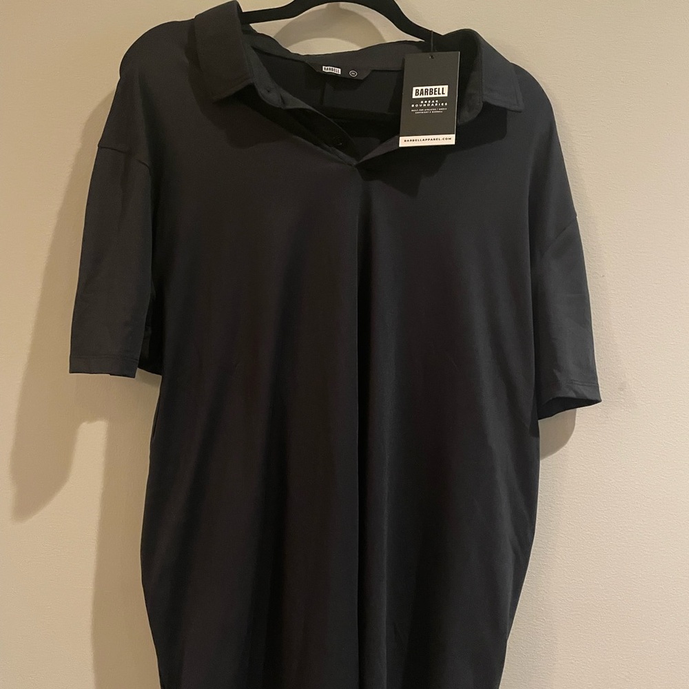 Barbell Black Men's Polo Shirt